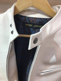 Moto jacket single leather haori white ライダースジャケット