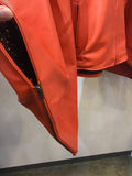 Moto jacket single leather haori ORANGE ライダースジャケット