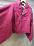 Moto jacket double leather haori PINK ライダースジャケット