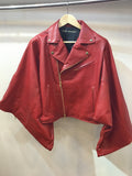 Moto jacket double leather haori RED ライダースジャケット