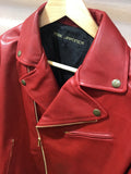 Moto jacket double leather haori RED ライダースジャケット