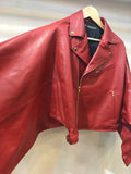 Moto jacket double leather haori RED ライダースジャケット