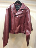 Moto jacket double dark red