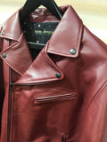 Moto jacket double dark red