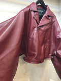 Moto jacket double dark red