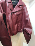 Moto jacket double dark red