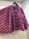 China cape purple cut velvet　チャイナケープ