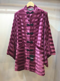 China coat purple cut velvet チャイナキモノコート