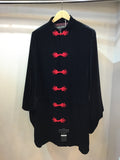 China coat black velor