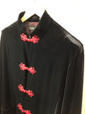 China coat black velor