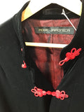 China coat black velor