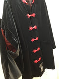 China coat black velor