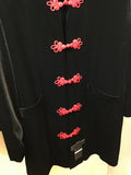 China coat black velor