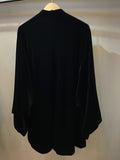 China coat black velor