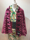 China cape purple cut velvet　チャイナケープ